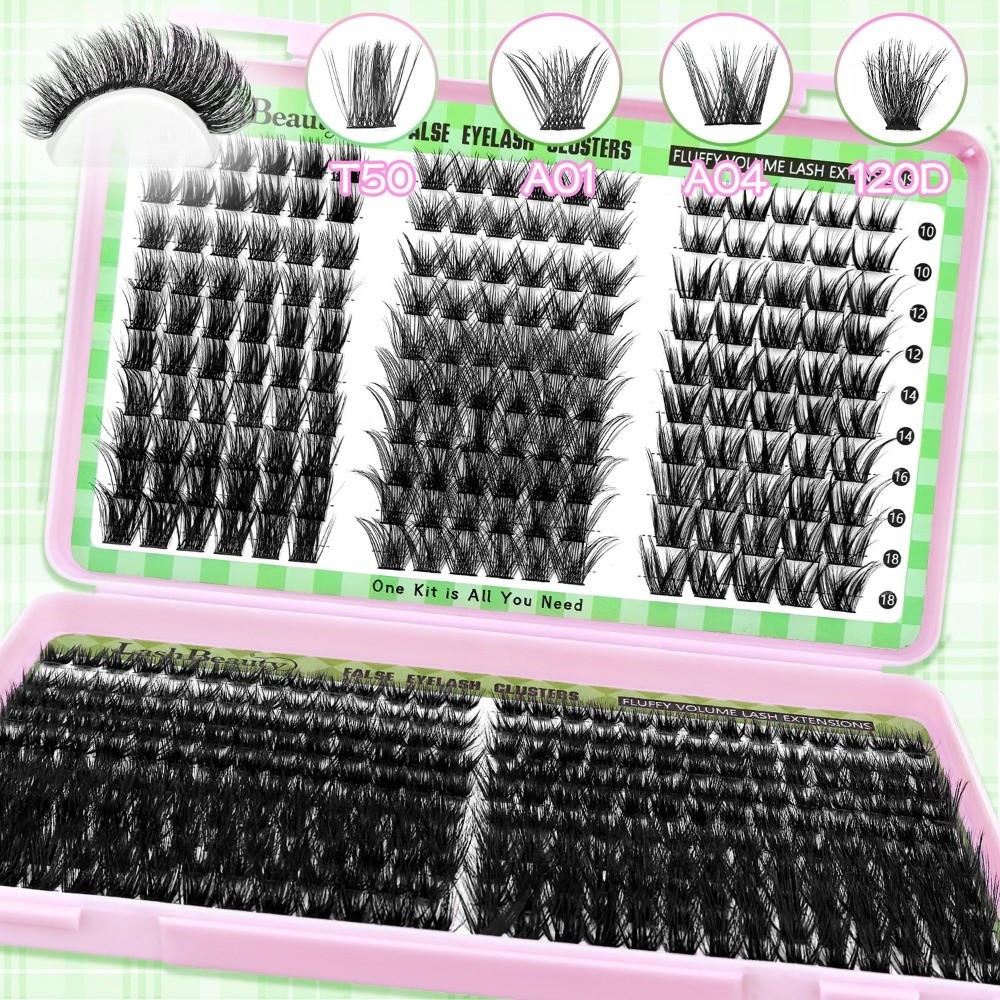 Eyelash Extension Wispy Look - Doğal Görünümlü Takma Kirpikler, Sık ve