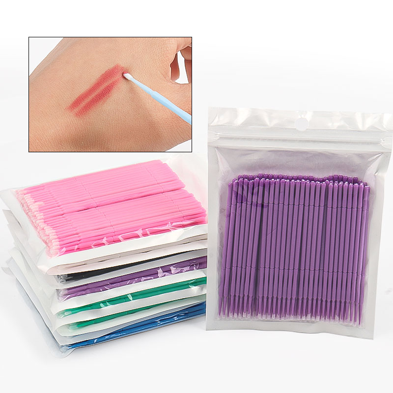 Eyelash Extension Usa - 100 Adet/Torba Bambu Kirpik Uzatma Temizleme