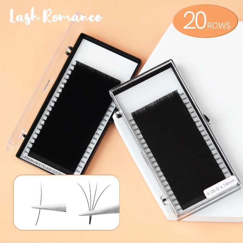 Eyelash Extensions Classic - H & L koyu siyah mat