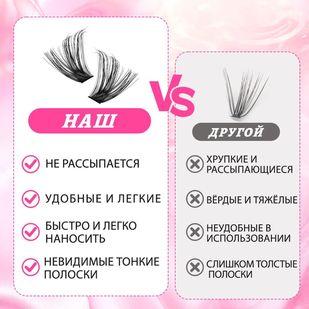 Eyelash Extension Wispy Look - Doğal Görünümlü Takma Kirpikler, Sık ve