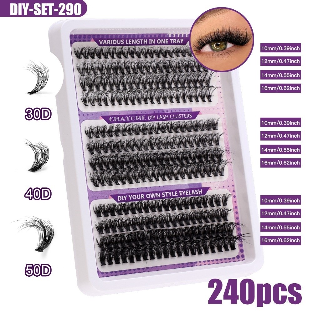 Eyelash Extension Wispy Look - Doğal Görünümlü Takma Kirpikler, Sık ve