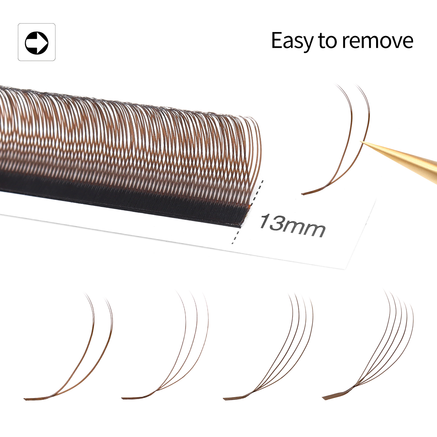 XIUSUZAKI Kahverengi U 4D Kirp - Eyelash Extension Fan incelemesi ve fiyatı